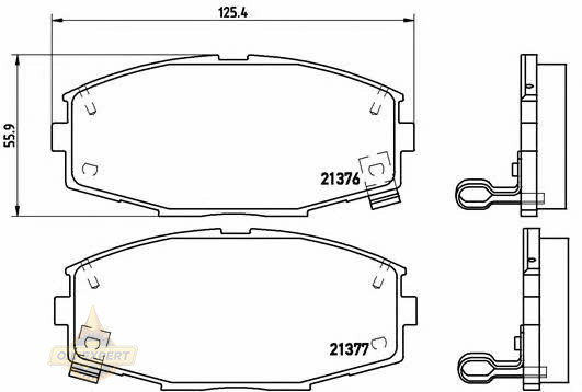 Brembo Колодки тормозные дисковые BREMBO P 83 020 - Картинка 1
