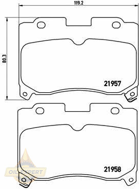 Brembo Колодки гальмівні дискові BREMBO P 83090 - Заображення 1