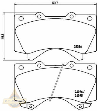 Brembo Колодки тормозные дисковые BREMBO P 83 107 - Картинка 2