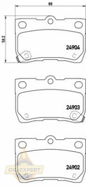 Brembo Колодки тормозные дисковые BREMBO P 83 113 - Картинка 2