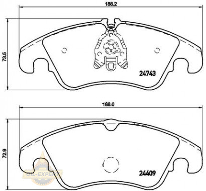 Brembo Колодки дискові гальмівні BREMBO P 85 098X - Заображення 1