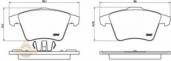 Brembo Колодки тормозные дисковые BREMBO P 85 107 - Картинка 1