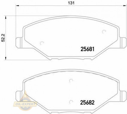 Brembo Колодки тормозные дисковые BREMBO P 85 121 - Картинка 1