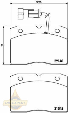 Brembo Колодки тормозные дисковые BREMBO P A6 020 - Картинка 1