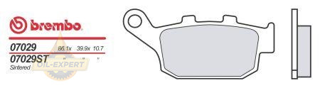 Brembo Колодки тормозные мото BREMBO 07029XS - Картинка 1