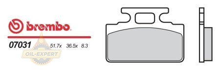 Brembo Колодки тормозные мото BREMBO 07031 - Картинка 1