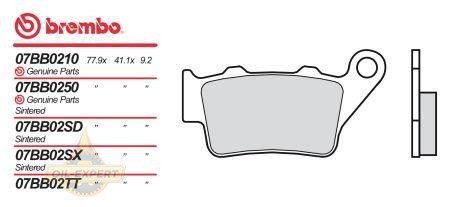 Brembo Колодки тормозные мото BREMBO 07BB02TT - Картинка 1