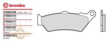 Brembo Колодки тормозные мото BREMBO 07BB03SA - Картинка 1