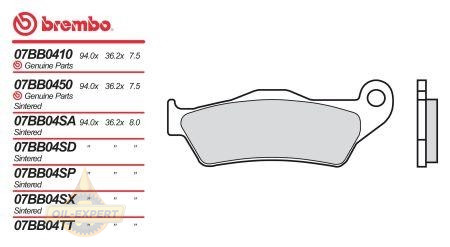 Brembo Колодки тормозные мото BREMBO 07BB04TT - Картинка 1