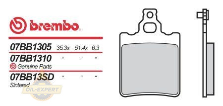 Brembo Колодки тормозные мото BREMBO 07BB1305 - Картинка 1