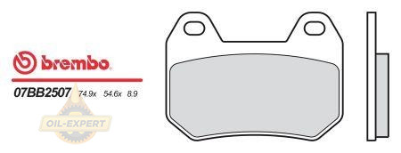 Brembo Колодки тормозные мото BREMBO 07BB2507 - Картинка 1