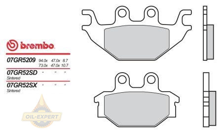 Brembo Колодки тормозные мото BREMBO 07GR5209 - Картинка 1