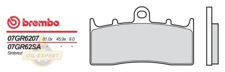 Brembo Колодки тормозные мото BREMBO 07GR62SA - Картинка 1