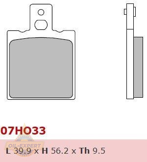 Brembo Колодки тормозные мото BREMBO 07HO33CC - Картинка 1
