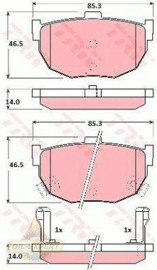Trw Колодки тормозные дисковые TRW GDB1010 - Картинка 1