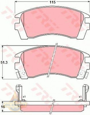 Trw Колодки дискові гальмові TRW GDB1013 - Заображення 3