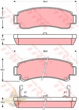 Trw Колодки тормозные дисковые TRW GDB1014 - Картинка 2