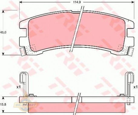 Trw Колодки тормозные дисковые TRW GDB1018 - Картинка 1