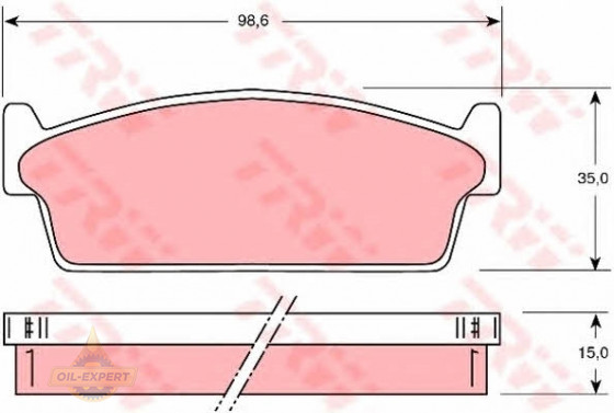 Trw Колодки тормозные дисковые TRW GDB1021 - Картинка 1