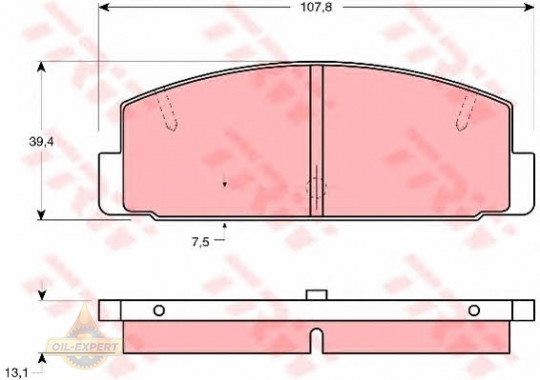 Trw Колодки дискові гальмові TRW GDB1027 - Заображення 2