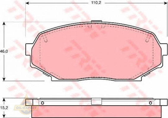 Trw Колодки тормозные дисковые TRW GDB1028 - Картинка 2