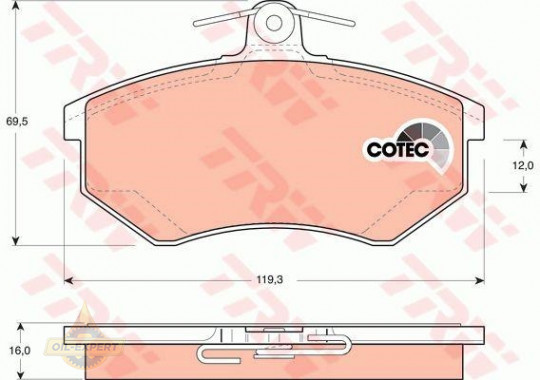 Trw Колодки тормозные дисковые TRW GDB1048 - Картинка 4