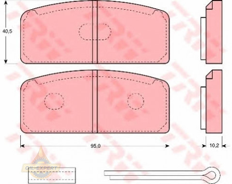 Trw Колодки тормозные дисковые TRW GDB108 - Картинка 1