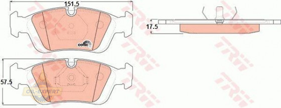 Trw Колодки тормозные дисковые TRW GDB1100 - Картинка 4