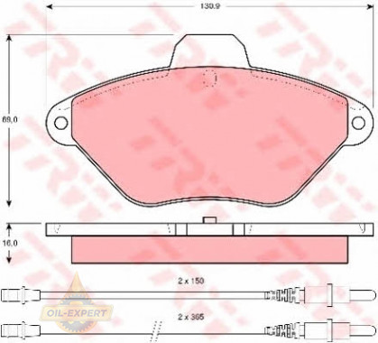 Trw Колодки тормозные дисковые TRW GDB1102 - Картинка 2