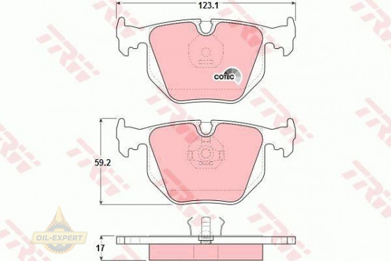 Trw Колодки тормозные дисковые TRW GDB1119 - Картинка 1