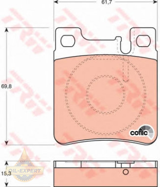 Trw Колодки дискові гальмівні TRW GDB1123 - Заображення 2