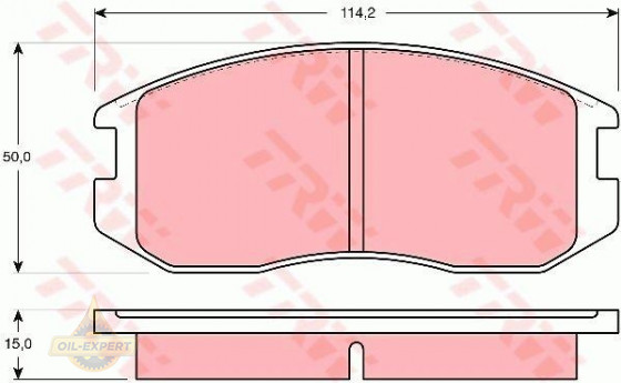 Trw Колодки тормозные дисковые TRW GDB1129 - Картинка 1