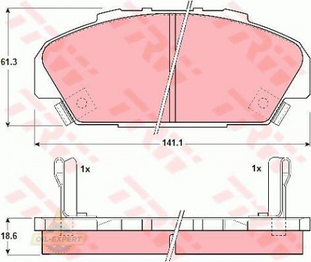 Trw Колодки дискові гальмові TRW GDB1137 - Заображення 1