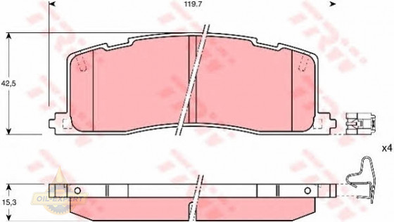 Trw Колодки тормозные дисковые TRW GDB1138 - Картинка 2