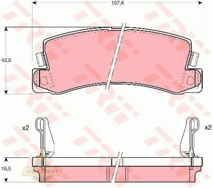 Trw Колодки тормозные дисковые TRW GDB1168 - Картинка 1