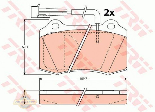 Trw Колодки тормозные дисковые TRW GDB1191 - Картинка 1