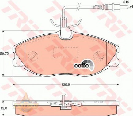 Trw Колодки дискові гальмові TRW GDB1194 - Заображення 4