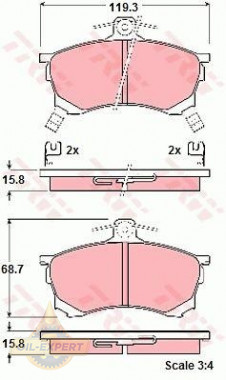 Trw Колодки тормозные дисковые TRW GDB1197 - Картинка 2