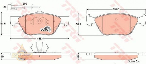 Trw Колодки тормозные дисковые TRW GDB1212 - Картинка 2