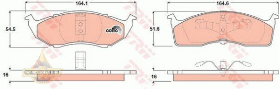 Trw Колодки тормозные дисковые TRW GDB1236 - Картинка 3