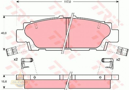 Trw Колодки тормозные дисковые TRW GDB1257 - Картинка 1
