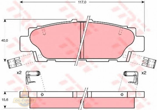 Trw Колодки тормозные дисковые TRW GDB1257 - Картинка 2