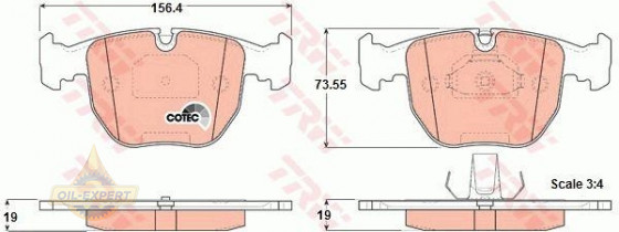 Trw Колодки дискові гальмівні TRW GDB1261 - Заображення 2