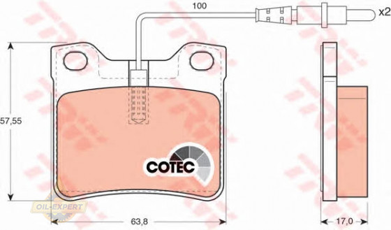Trw Колодки тормозные дисковые TRW GDB1289 - Картинка 3
