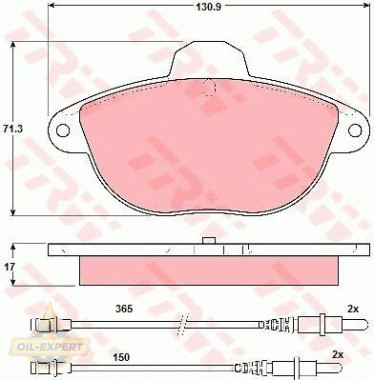 Trw Колодки тормозные дисковые TRW GDB1301 - Картинка 1