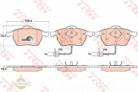 Trw Колодки тормозные дисковые TRW GDB1307 - Картинка 4