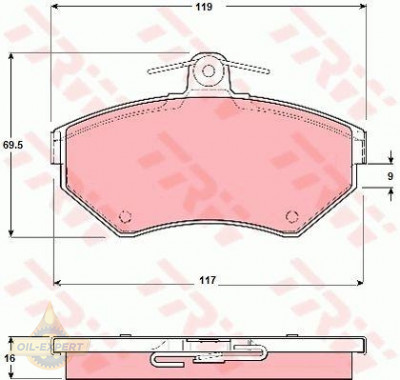 Trw Колодки тормозные дисковые TRW GDB1312 - Картинка 1