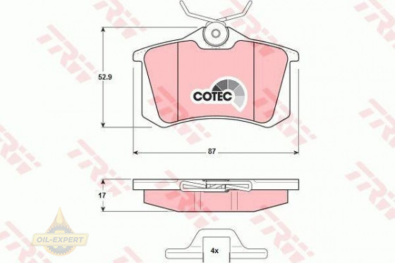 Trw Колодки тормозные дисковые TRW GDB1328 - Картинка 2