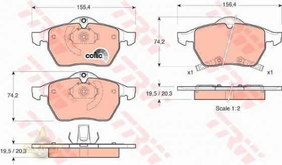 Trw Колодки тормозные дисковые TRW GDB1342 - Картинка 4