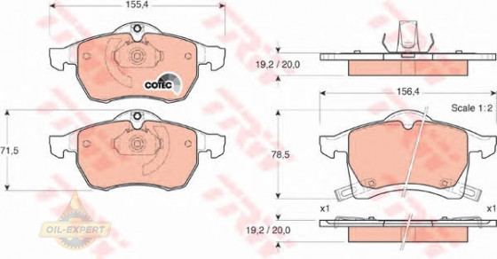 Trw Колодки тормозные дисковые TRW GDB1350 - Картинка 2